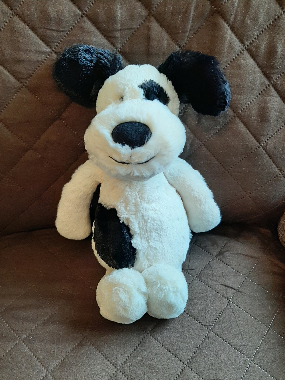 Jellycat Plush Black and White Dog Soft Animal Toy